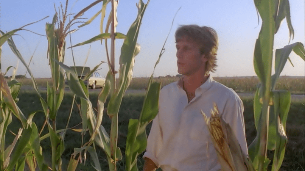 Burt's got a bad feeling about this...cornfield.