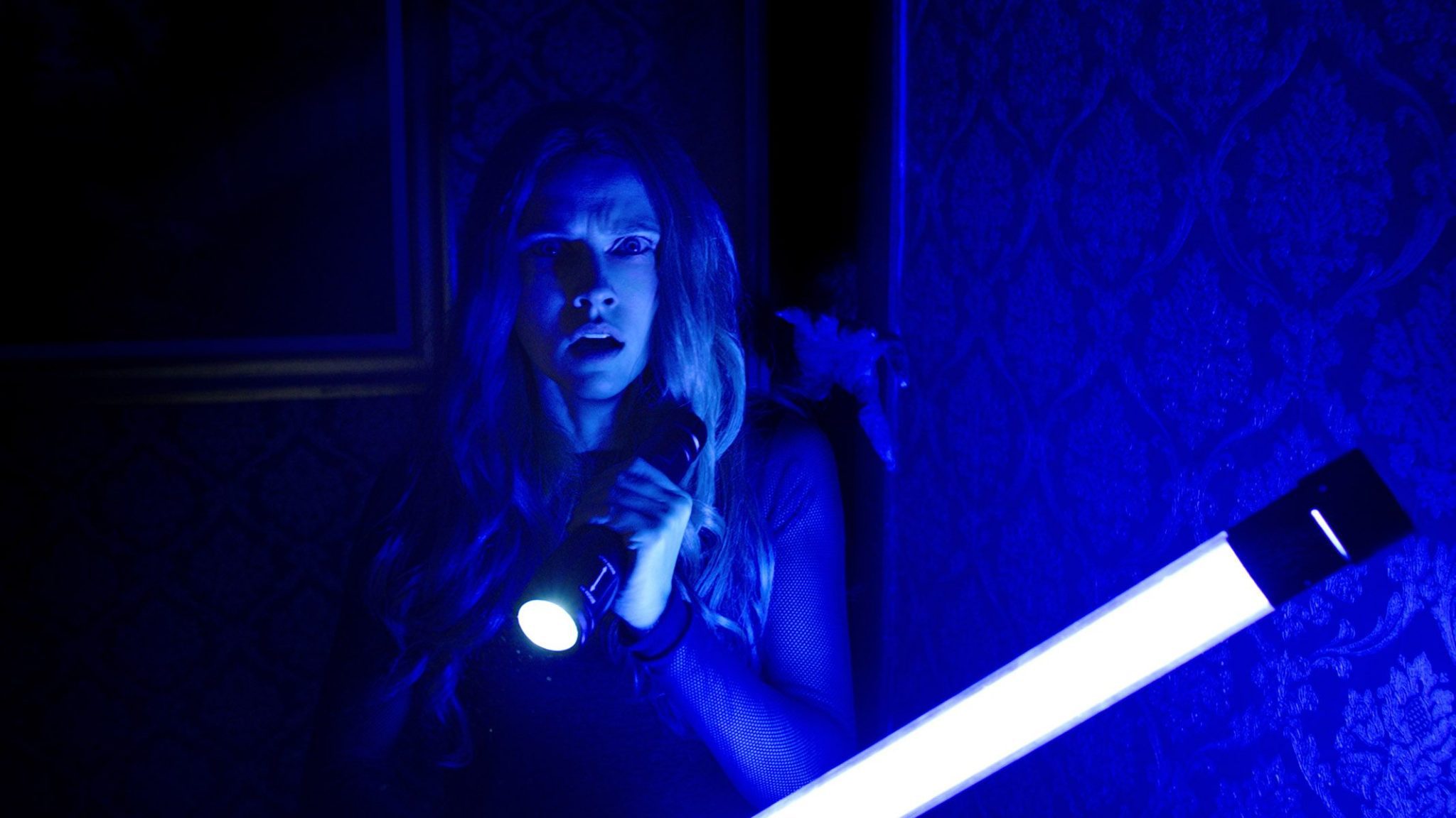 Bad news Rebecca: you're only holding a tube light, not a lightsaber.
